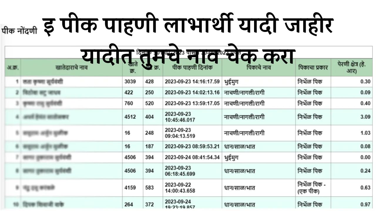 e-pik pahani list